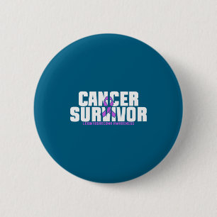 Leiomyosarcoma Cancer Survivor Fighter Awareness 2 Inch Round Button