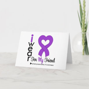 Leiomyosarcoma I Wear Purple Ribbon For My Friend Card