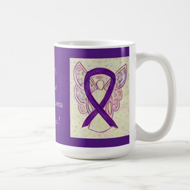 Leiomyosarcoma (LMS) Awareness Ribbon Custom Mug (Right)