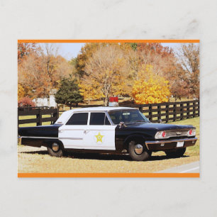 Leipers Fork, TN Police Car Autumn Painting Postcard