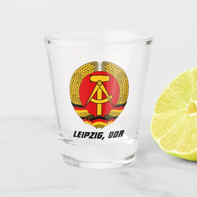 Leipzig, DDR - East Germany Shot Glass (Front)