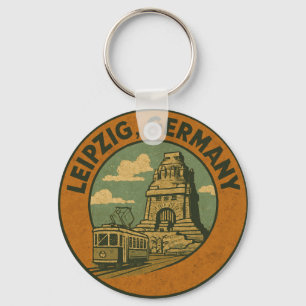 Leipzig Germany City Art Keychain