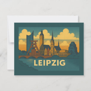 Leipzig Germany City Art Postcard