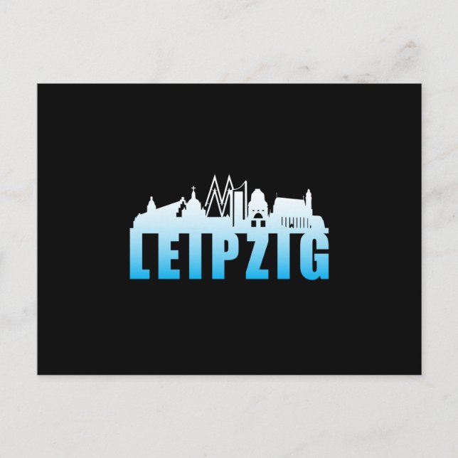 Leipzig Germany City Cityscape Funny Gift Idea Postcard (Front)