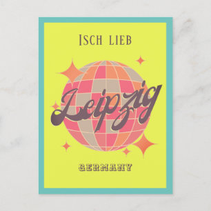 Leipzig Germany colourful yellow decor Postcard