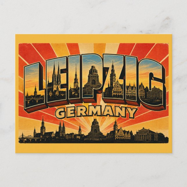 Leipzig Germany Monument Postcard (Front)