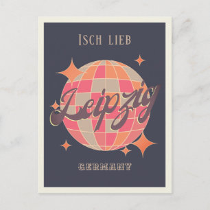 Leipzig Germany retro greeting card postcard