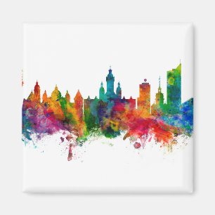 Leipzig Germany Skyline Magnet