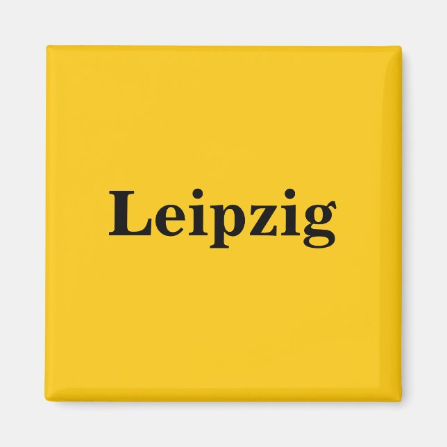 Leipzig Magnet - Schild Gold Gleb (Front)