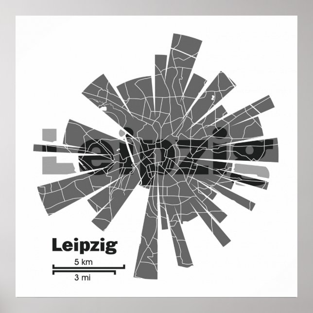 Leipzig Map Poster (Front)