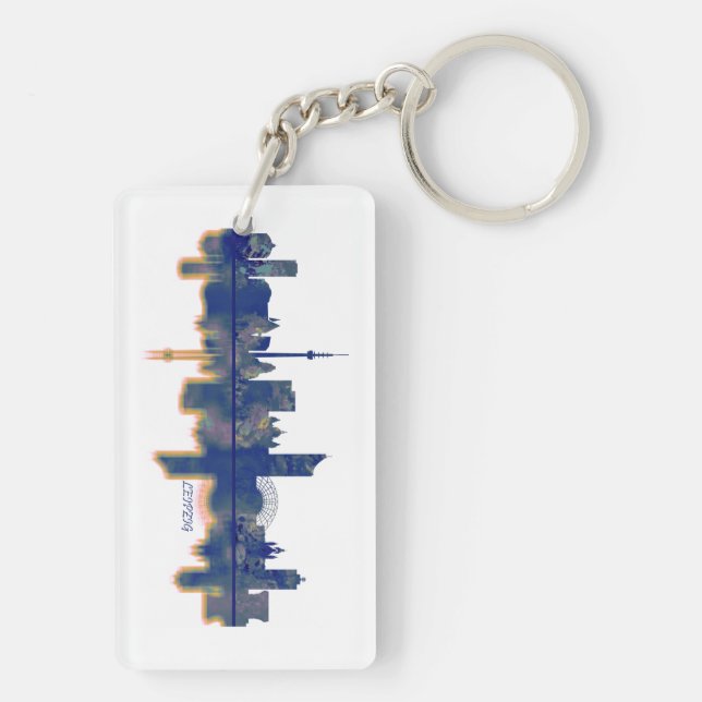 Leipzig Skyline Keychain (Back)