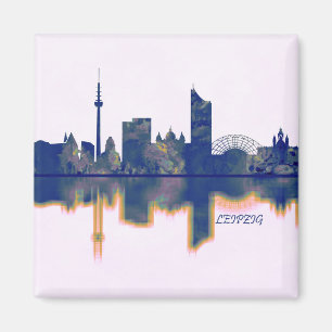 Leipzig Skyline Magnet