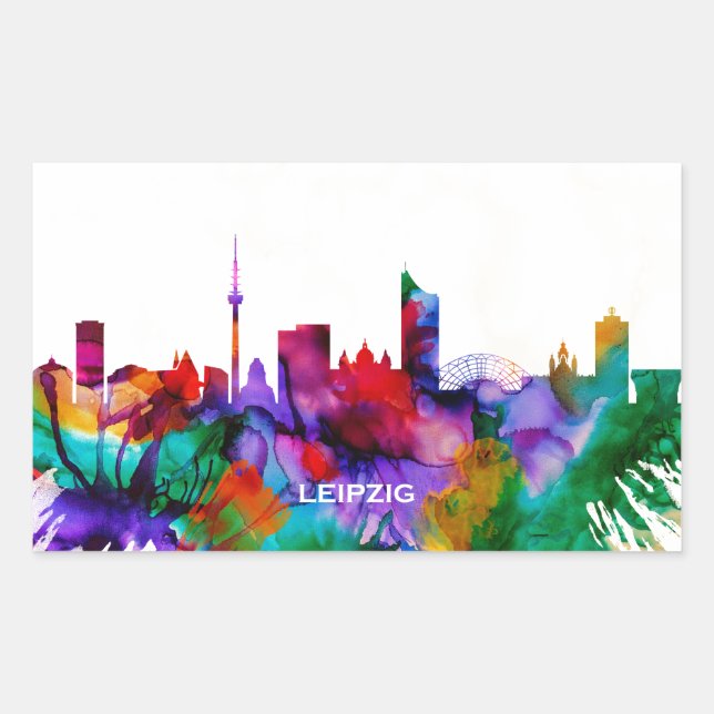 Leipzig Skyline Sticker (Front)
