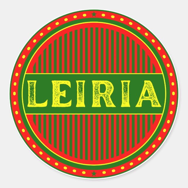 Leiria City Pride Emblem – Portuguese Identity Classic Round Sticker (Front)