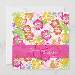 Leis/Luau/hibiscusWedding Invitations