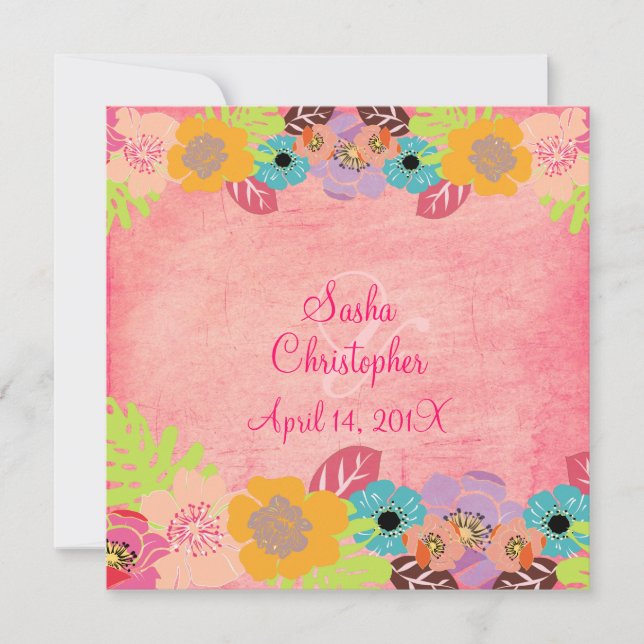 Leis/Luau  Wedding Invitations (Front)
