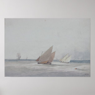 Leith Roads with Shipping, 19th century Poster