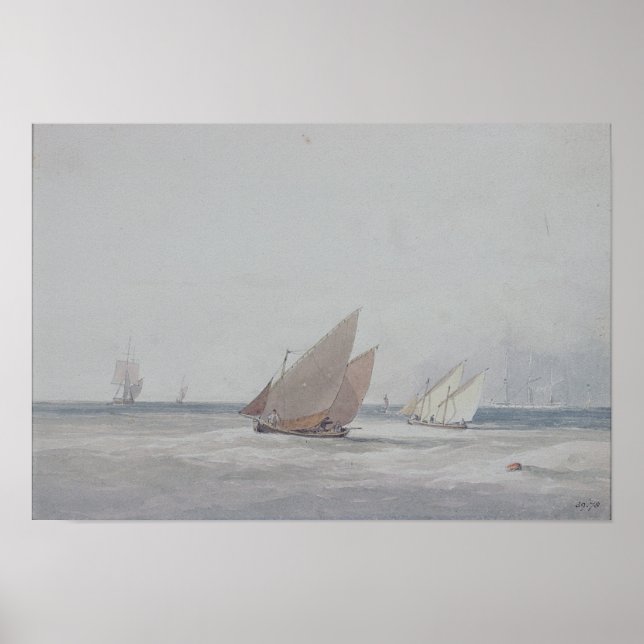 Leith Roads with Shipping, 19th century Poster (Front)