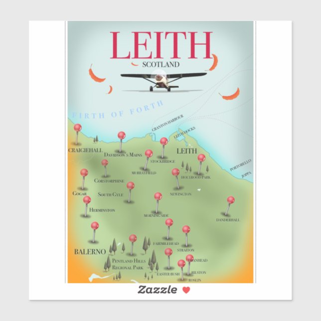 Leith Scotland vintage style map (Sheet)