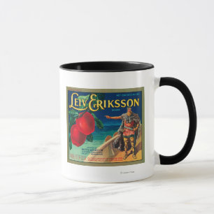 Leiv Eriksson Apple Label - Cashmere, WA Mug
