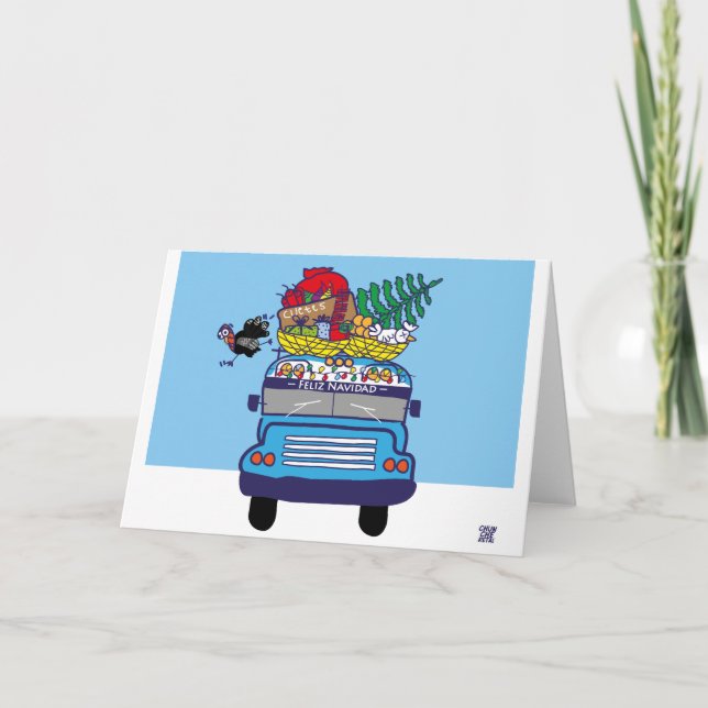 L'El Salvador, Carte de Noël de Bus (Devant)
