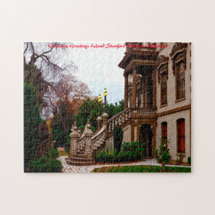 Leland Stanford Mansion.Christmas Greetings Jigsaw Puzzle
