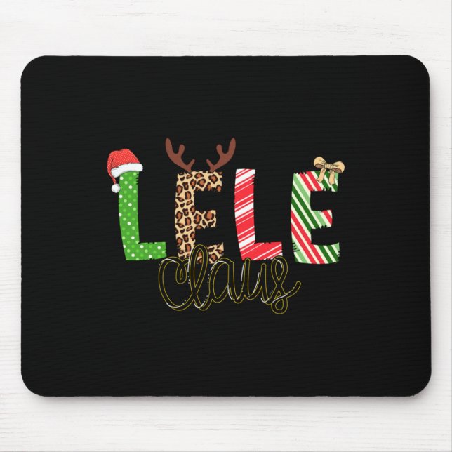 Lele Claus Xmas Happy Family New Santa Claus Chris Mouse Pad (Front)