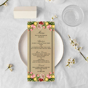 L'élégant menu Collection de Mariages floraux Vint