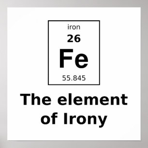 L'élément d'une affiche ironique