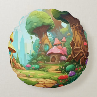 L'Embrace de la nature : Coussin rond de Splendor