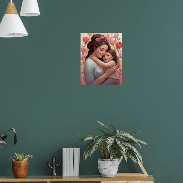 L'Embrace d'une mère - Poster mère & fille (Salon 1)