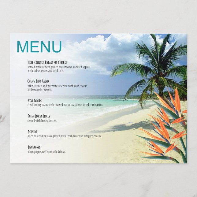 L'émeraude arrose l'aqua tropical du menu | de (Devant)