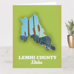 Lemhi County, Idaho map Card