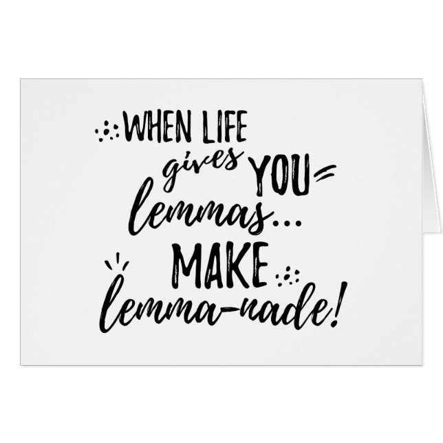 Lemmas (Lemonade) Mathematics Linguistics Humour (Front Horizontal)