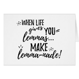 Lemmas (Lemonade) Mathématiques Linguistique Humou