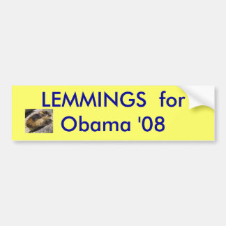 lemming, LEMMINGS  for Obama '08 - Customized Bumper Sticker