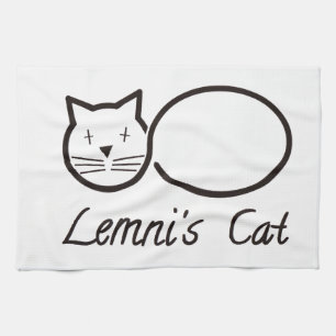 lemniscate the lemni cat kitchen towel