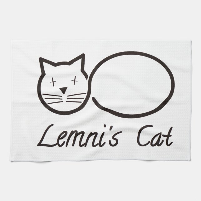 lemniscate the lemni cat kitchen towel (Horizontal)
