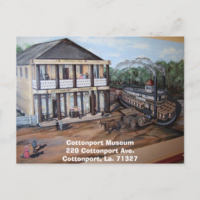 Lemoine Hall, Cottonport Museum220 Cottonport A... Postcard (Front)