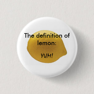 Lemon 1 Inch Round Button