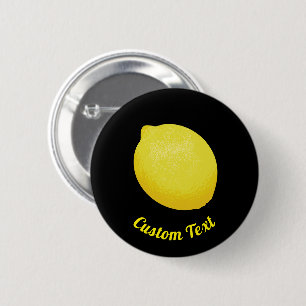 Lemon 2 Inch Round Button