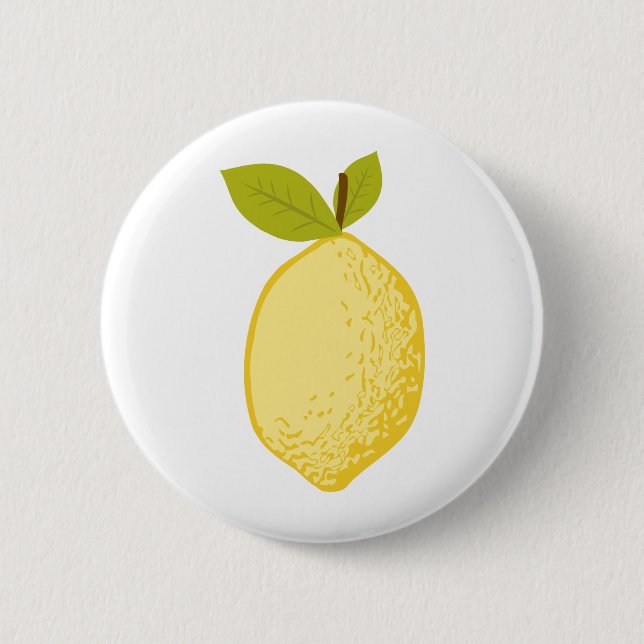 Lemon 2 Inch Round Button (Front)
