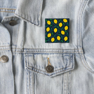 Lemon 2 Inch Square Button