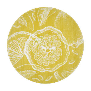 Lemon Abstract Cutting Board