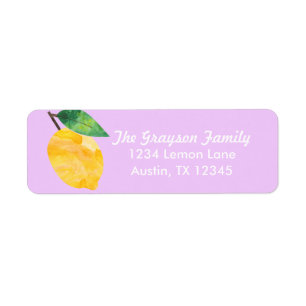 Lemon Address Label