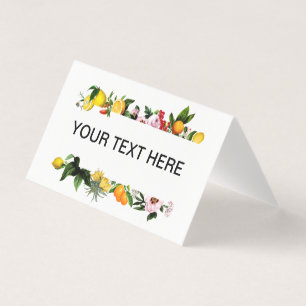 Lemon and fruit frame custom text postcard