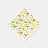 Lemon and Leaves Pattern Napkins (Corner)