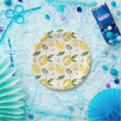 Lemon and Leaves Pattern Paper Plates (Party)