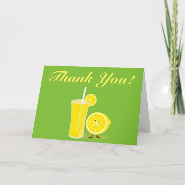 Lemon and lemonade thank you card (Front)