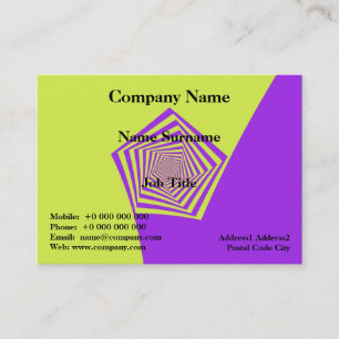 Lemon and Lilac Spiral  Chubby Business Card